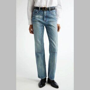 Nili Lotan Size 30 Womens Welder High Waist Wide Leg Jeans